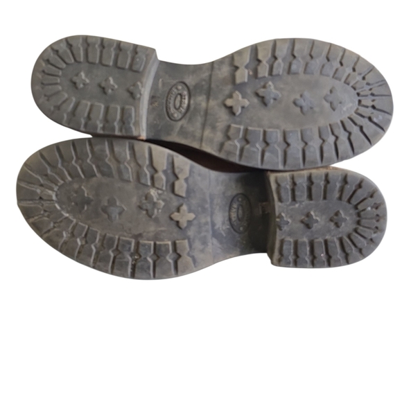 STEVE MADDEN TROOPA 2 Brown Leather Zip Combat Boots Womens Size 8.5 Distressed - Picture 4 of 12